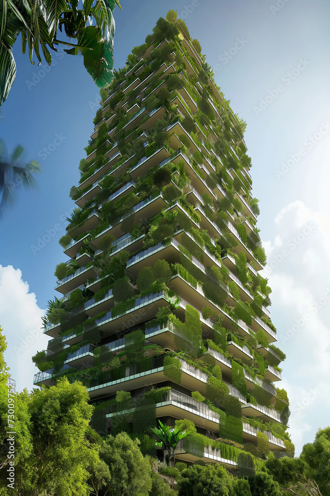 Green garden building. Environment eco building