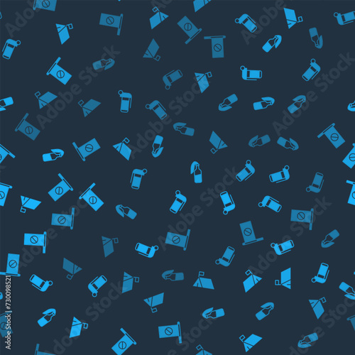 Set Protest camp, Hand grenade, Cocktail molotov and on seamless pattern. Vector