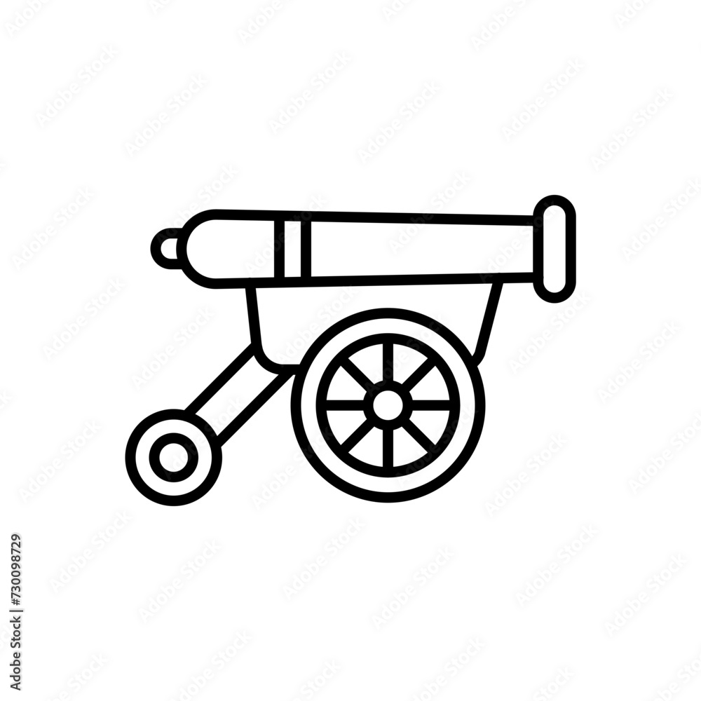 Cannon outline icons, minimalist vector illustration ,simple transparent graphic element .Isolated on white background Cannon outline icons, minimalist vector illustration ,simple transparent graphic element .Isolated on white background