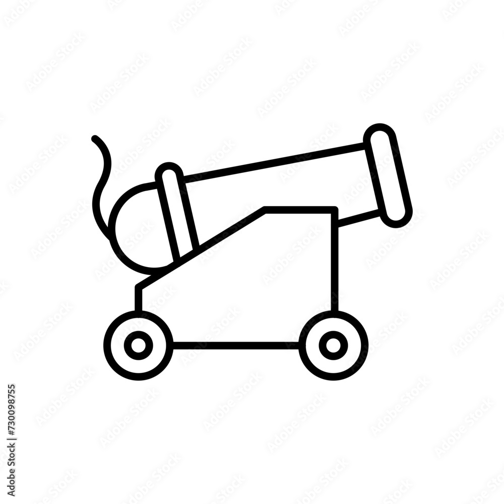 Cannon outline icons, minimalist vector illustration ,simple transparent graphic element .Isolated on white background Cannon outline icons, minimalist vector illustration ,simple transparent graphic element .Isolated on white background