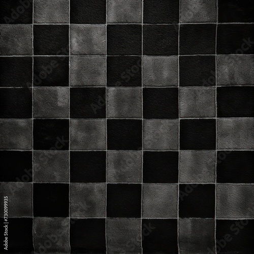 Black square checkered carpet texture