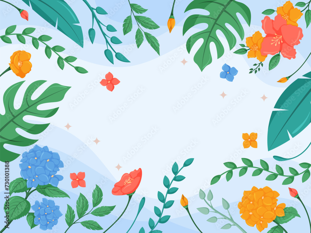 Nature Summer Colorful Floral Background