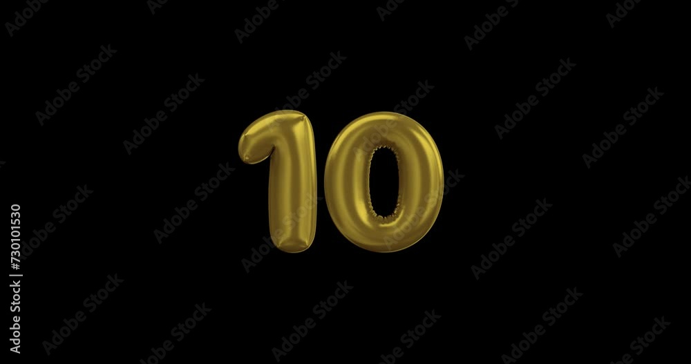 number 10 gold balloons on a black background number 10 gold balloons on a black background