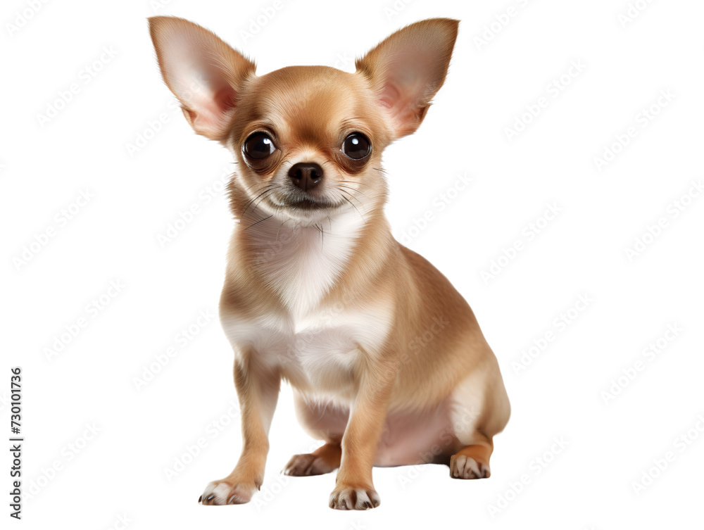 Tiny Chihuahua, isolated on a transparent or white background