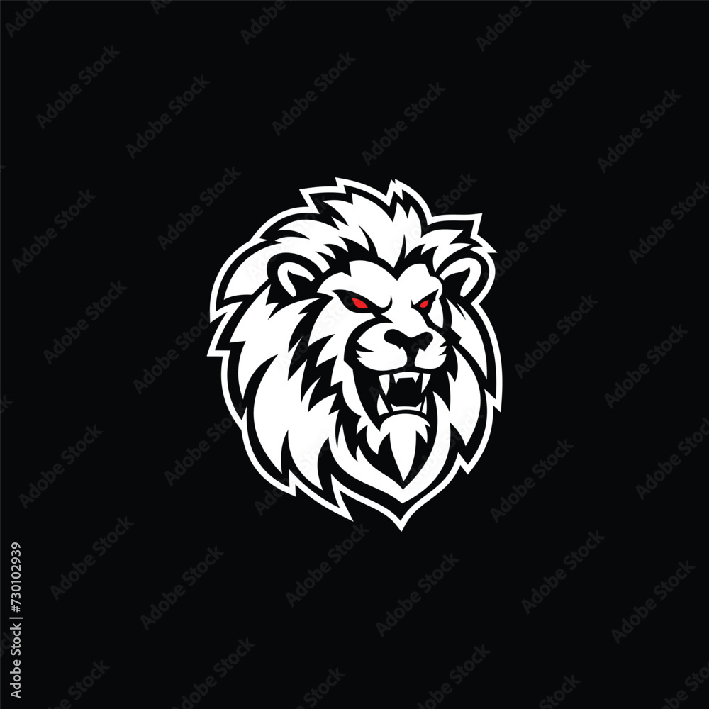 WHITE LION MASCOT LOGO VECTOR WHITE LION MASCOT LOGO VECTOR