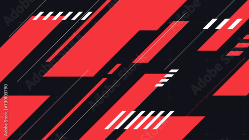 futuristic design with sharp shape elements and black background color