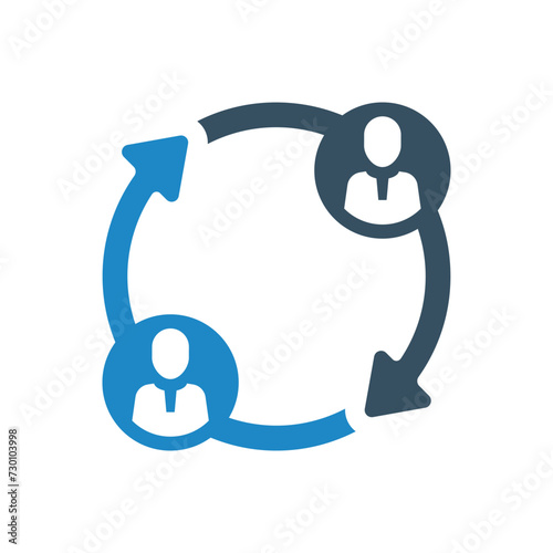 peer icon vector illustration