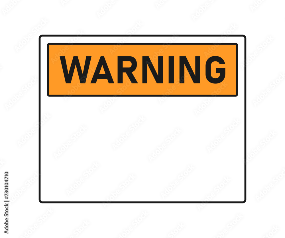 Warning blank sign. Empty sticker on white background. Vector illustration. Warning blank sign. Empty sticker on white background. Vector illustration.