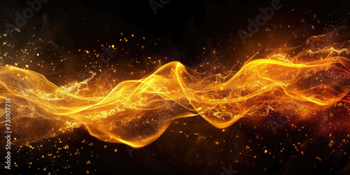 fire flame with smoke on dark black background, banner design