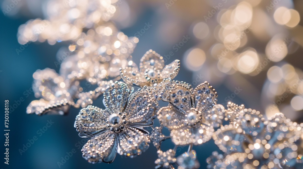 A close-up of a delicate and elegant necklace, showcasing intricate details and timeless craftsmanship