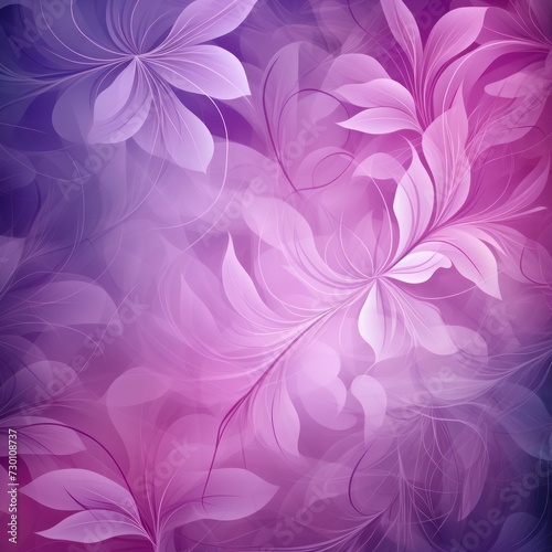 darkorchid soft pastel gradient modern background with a thin barely noticeable floral ornament © Celina
