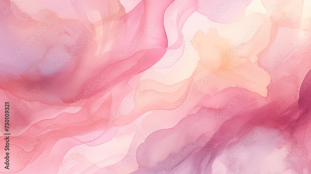 Abstract Pastel Pink Watercolor and Oil Painting Illustration, Soft Artistic Background