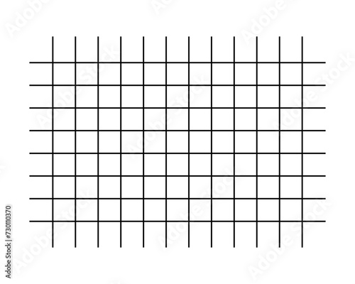 Simple black grid without background. Modern and minimalist vector grid design on a transparent background