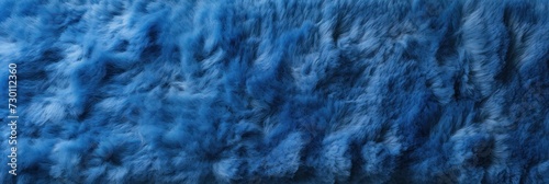 Blue plush carpet