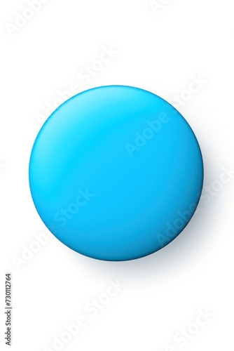 Blue round circle isolated on white background © GalleryGlider