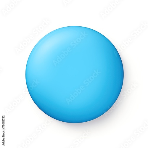 Blue round circle isolated on white background