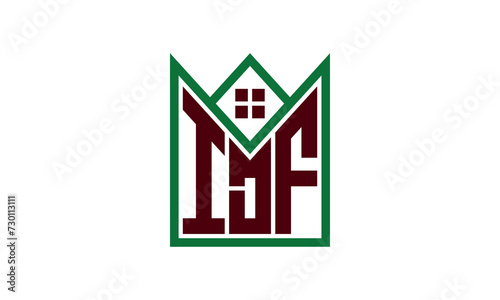 IDF initial letter real estate builders logo design vector. construction ,housing, home marker, property, building, apartment, flat, compartment, business, corporate, house rent, rental, commercial