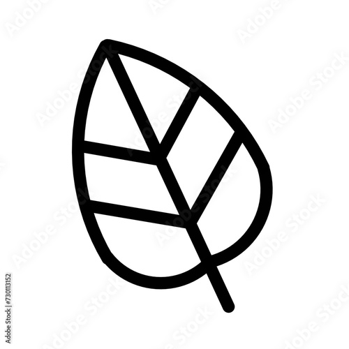 vector leaf line icon