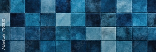 Blue square checkered carpet texture