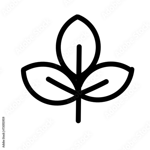 vector leaf line icon