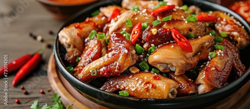 Hunan-style preserved chicken meat and legs.