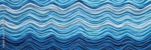 Blue zig-zag wave pattern carpet texture background