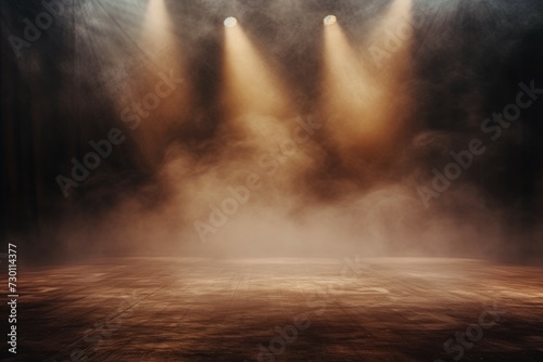 Free stage with lights  lighting devices.