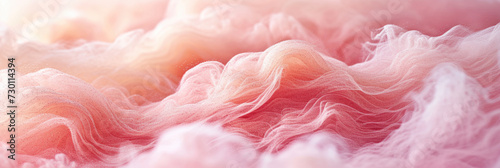pink and white clouds in the air, Texture of cotton candy, silky fluffy texture © Planetz
