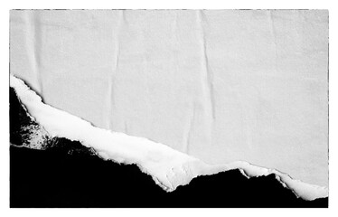 Old ripped torn black and white posters textures backgrounds grunge creased crumpled paper vintage collage placards empty space text	