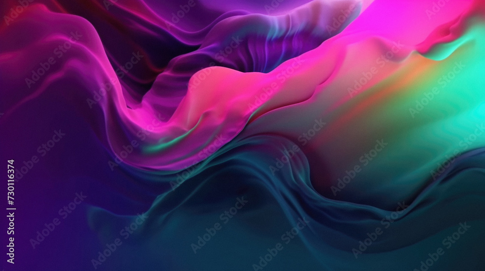 Fototapeta premium Abstract colorful background with smooth wavy lines in blue, pink, purple and green colors.