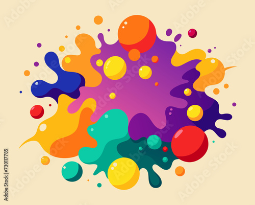 abstract paint spots bright background paint drops of paint spilled paint Multicolored Colored Drops Splash Splashes Blots Vector