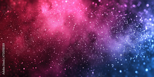 red and blue white  background with stars in dust  red  blue glitter sparkle on dark  background  circle bokeh  defocused  blue red space galaxy   nebula   cosmos banner poster background