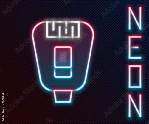 Glowing neon line Epilator icon isolated on black background. Depilation by electric razor. Hair removal on the body. Colorful outline concept. Vector