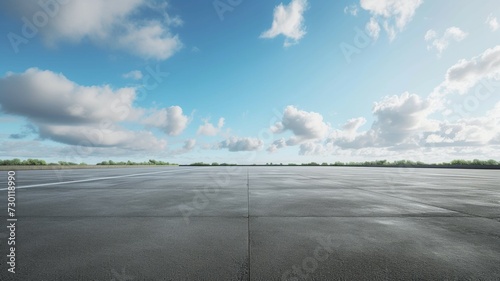 new asphalt road and sky