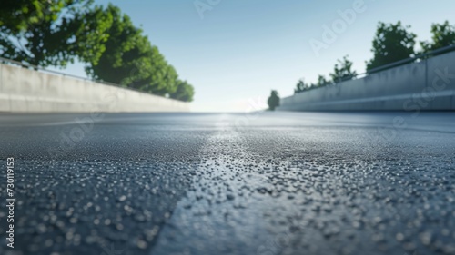 new asphalt road and sky
