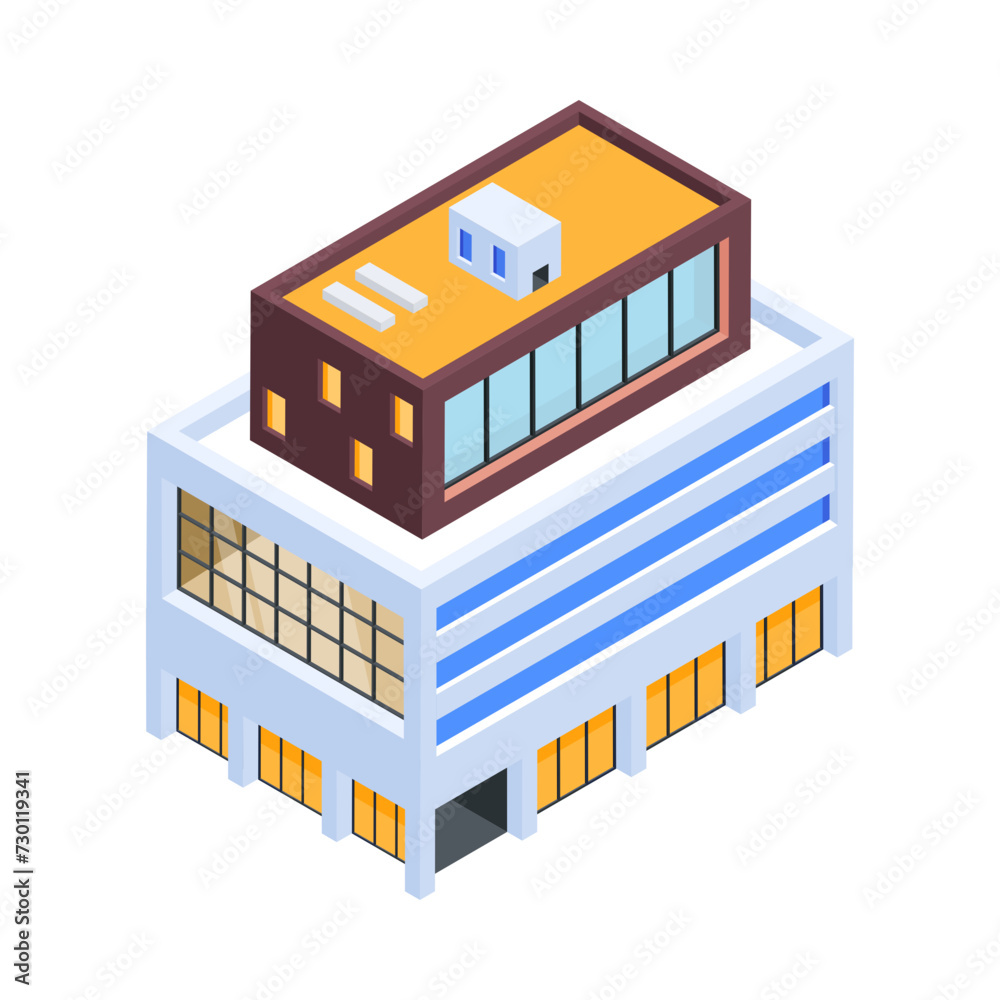 Urban Architectures Isometric Icon Urban Architectures Isometric Icon