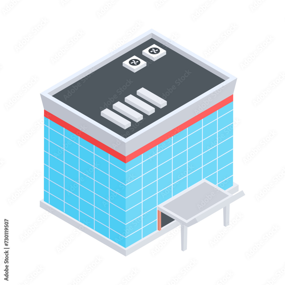 Urban Buildings Isometric Icon Urban Buildings Isometric Icon