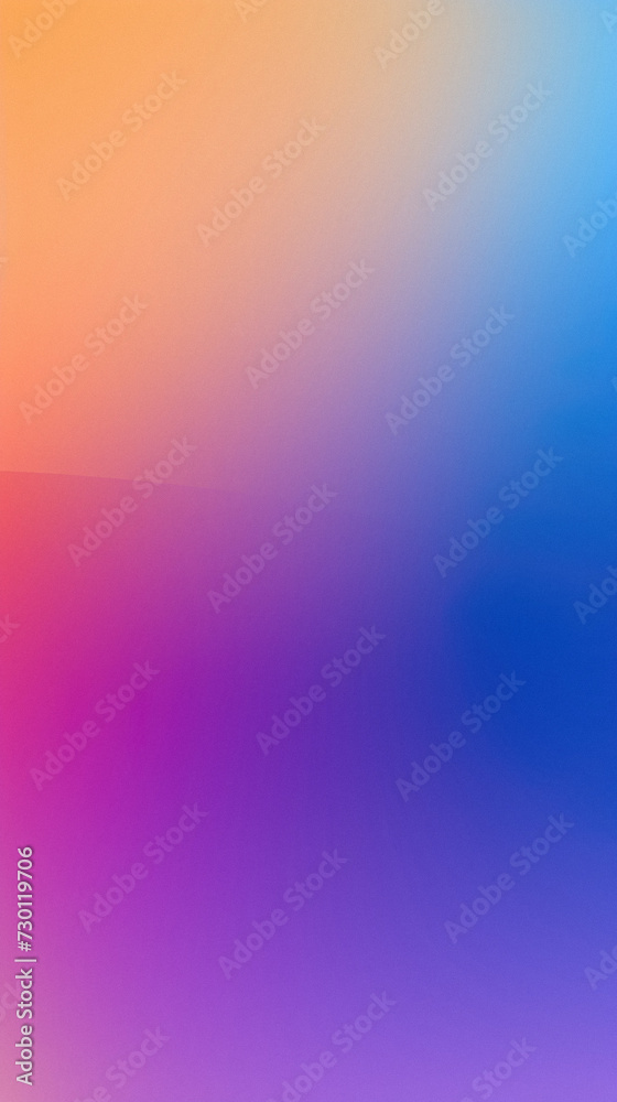 Abstract gradient background with blue, pink, yellow and purple colors.