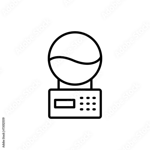 Vending machine outline icons, minimalist vector illustration ,simple transparent graphic element .Isolated on white background