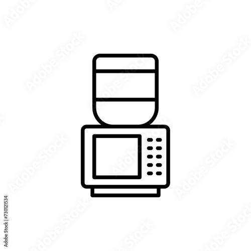 Vending machine outline icons, minimalist vector illustration ,simple transparent graphic element .Isolated on white background