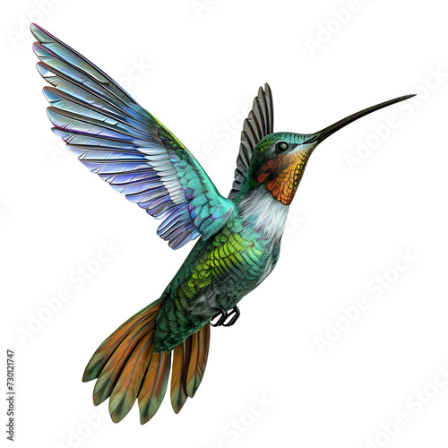 3D Rendering of a Hummingbird on Transparent Background - Ai Generated © Muhammad