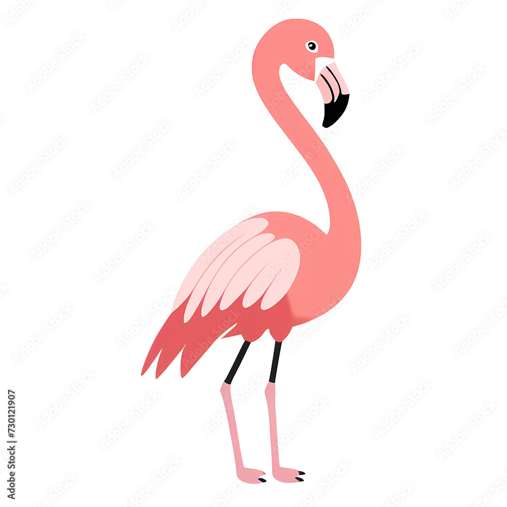 Cute Animals Art of Flamingo