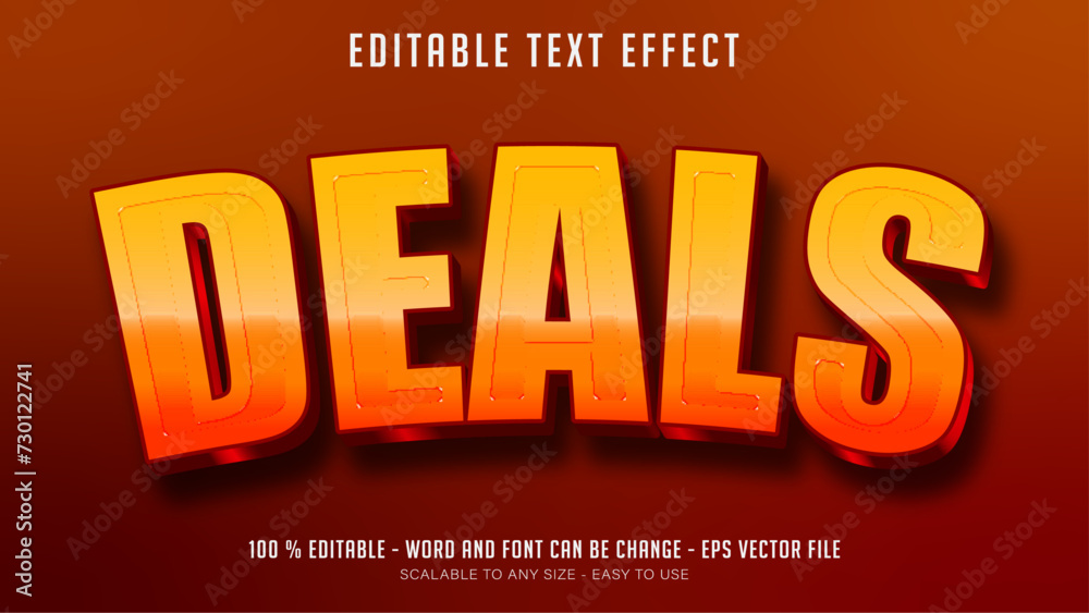 deals editable text effect