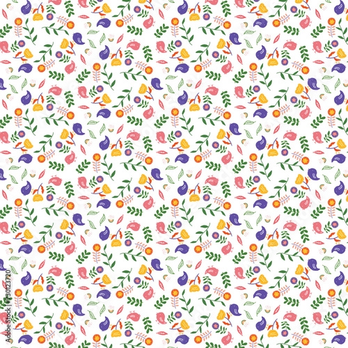 Fabric pattern, wallpaper pattern, flower cute, flower beautiful, bird pattern, cartoon, cute girl, 