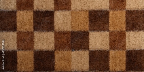 Brown square checkered carpet texture