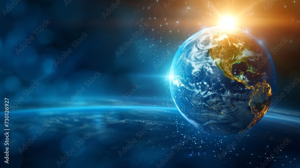 Fototapeta premium Innovations: Illuminated Globe