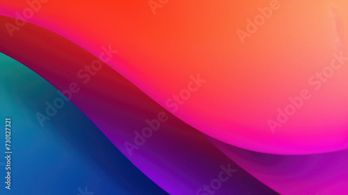 Abstract background with smooth wavy lines in orange and blue colors.