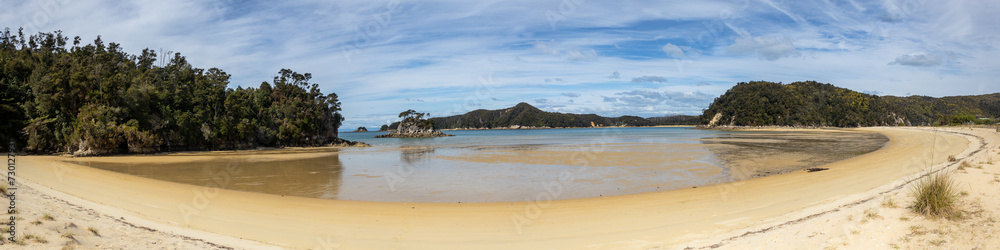 panoramic beach abel tasman island new zealand panoramic beach abel tasman island new zealand