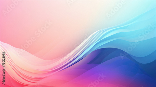 Abstract background with smooth lines in pink, blue and yellow colors.