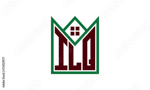 ILQ initial letter real estate builders logo design vector. construction ,housing, home marker, property, building, apartment, flat, compartment, business, corporate, house rent, rental, commercial photo